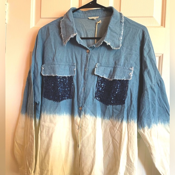 JodiFL long sleeve button with sequins - Picture 3 of 4